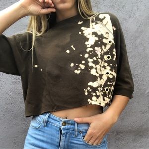 Timberland custom crop acid washed brown thermal